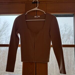 BB Daktoa Steve Madden Long Sleeve top, Brown, Size xs, Never worn